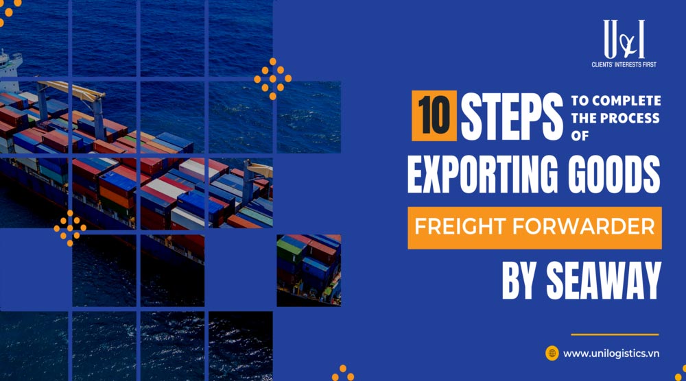 10 steps to complete the process of exporting goods by seaway of Freight Forwarder